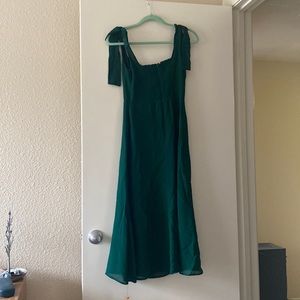 Reformation twilight dress in emerald size 4
